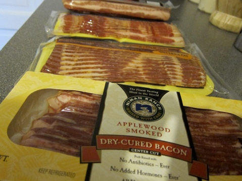 bacon, niman ranch, applewood smoked bacon, dry cured
